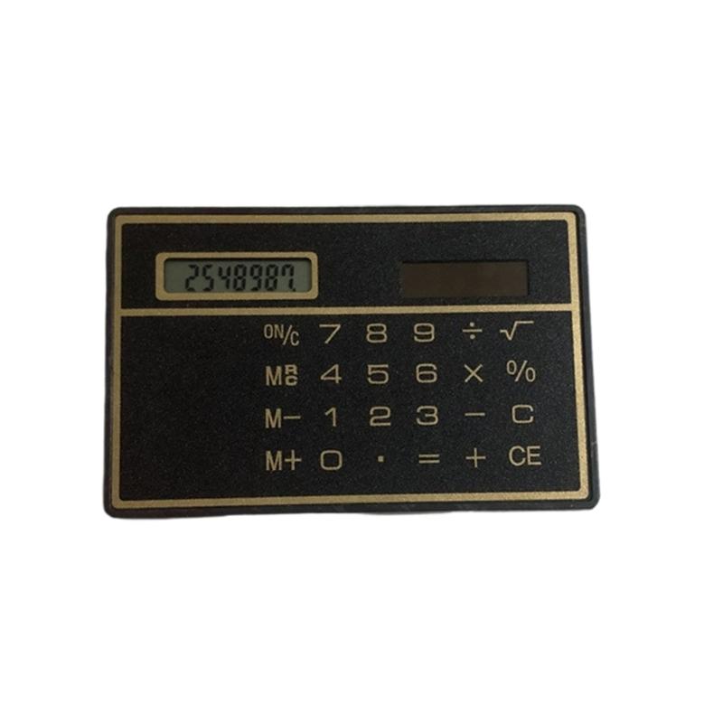 Thin Solar Power Pocket Calculator 8 Digit Lightweight Design Easy To Carry For Accountants Students Professionals