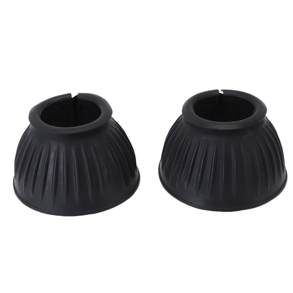 1 Pair Horse Bell Boots Comfortable Rubber Bell Boots Equine Hoof Protector for Riding Training Equestrian Supplies S