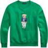 Polo Ss22 однотонный свитер с длинным рукавом и принтом плюшевого медведя, мужская толстовка зеленого цвета 710853308-007