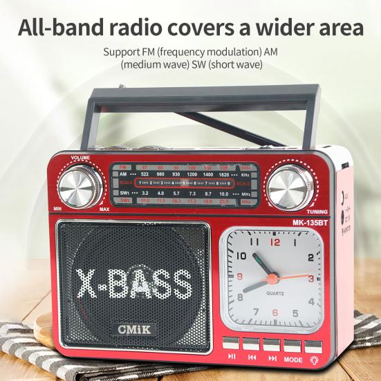 Радио многоцелевой стереозвуковой эффект портативный полнодиапазонный USB FM AM SW радиопередатчик для дома