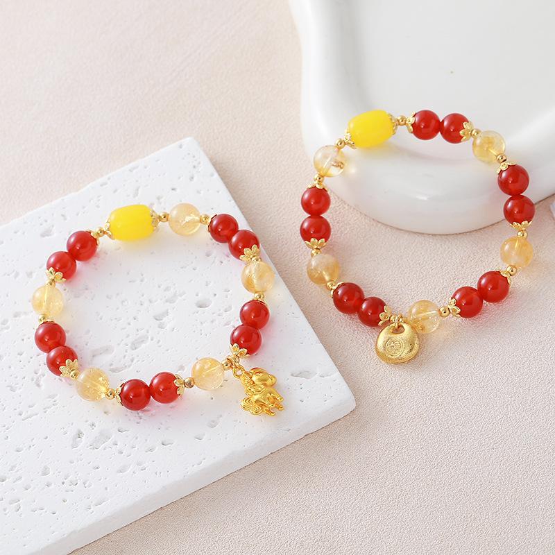 Agate citrine braceletfashion women daily jewelry gift