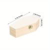 Wooden Flip Lid Coffin Candy Box Goodie Boxes Ring Case Necklace Organizer Jewelry