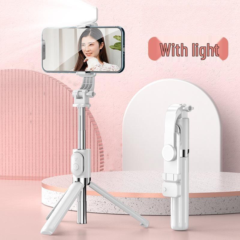 Bluetooth Selfie Stick with Remote, Tripod, Retractable Design & Fill Light for Mobile Streaming