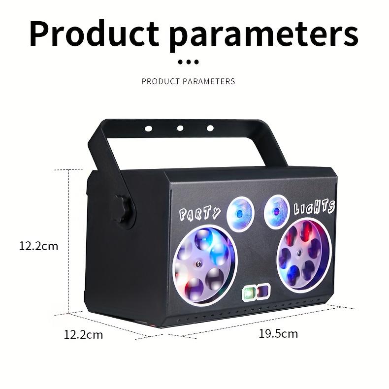 Светильники для дискотек RGB DJ с голосовым управлением и лазерным проектором DMX512, идеально подходят для семейных вечеринок, свадеб, дней рождения, музыкальных представлений
