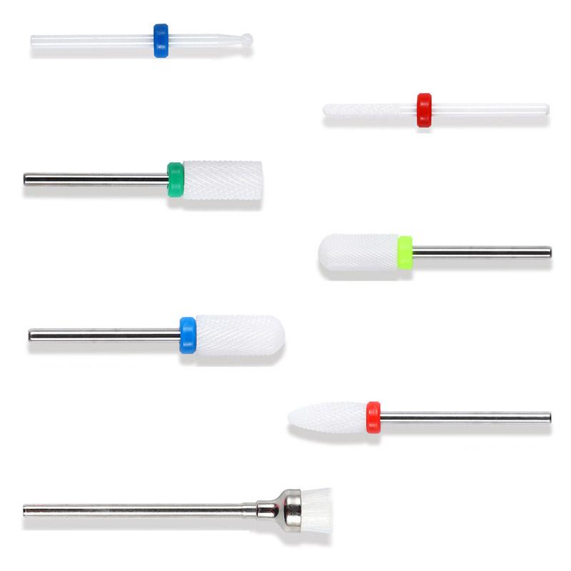 7 PCS /Box Electric Nail Files Nail Drill Bits Set Tungsten Steel Alloy Set Safety Polishing Grinding Heads Manicure Pedicure Tools