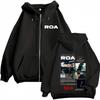 Rapper Roa Tour  Merch Zipper Hoodie Men Women Fashion High Quality Long Sleeve Loose Casual Hip-hop Oversized Zip Up Jacket