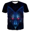 3D Digital Printed Animal Fox Print Men's Short Sleeved Casual Sports T-shirt