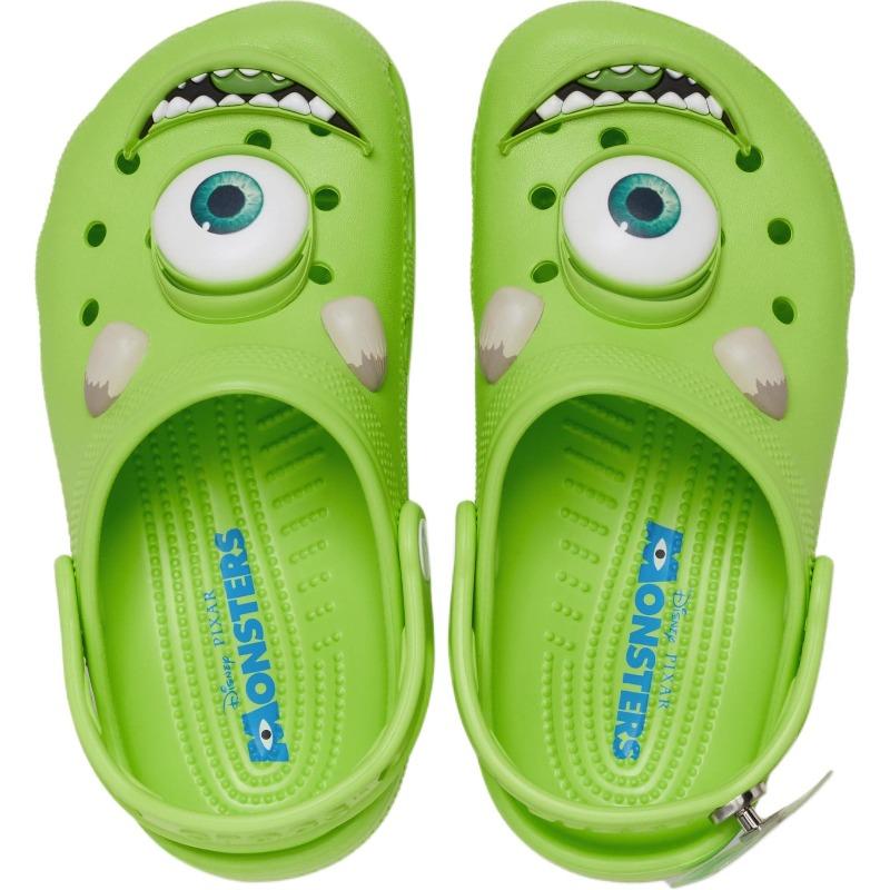 Crocs Детские Сабо Классические Зеленые с Коллаборацией Monsters Inc Универсальные Удобные Низкие Сандалии 210876-90H