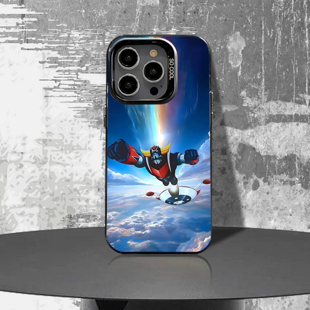 G-Grendizer UFO Robot G-Goldorak Phone Case For iPhone 16,15,14,13,12,11,Pro,XS,Max,Plus,Mini,SE4,E Black Matte Shockproof Cover
