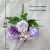 Поделка своими руками Искусственный колос риса Букет невесты Домашний декор Искусственный букет роз DIY Домашний декор Имитация шара Хризантема