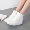 Fashion Luxury Spring Women Leather Wedge Platform Boots Hidden Heel Platform Shoes High Top Sneaker Casual Shoes for Woman Ankle Boot