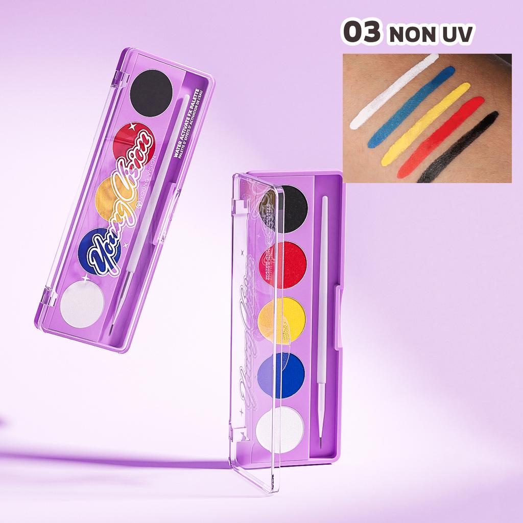 Флуоресцентная УФ-пластина для аквагрима лица, водорастворимая паста для аквагрима лица, сценический макияж