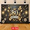 2D flat items for the 80th birthday celebration made of polyester party banner family and garden celebration