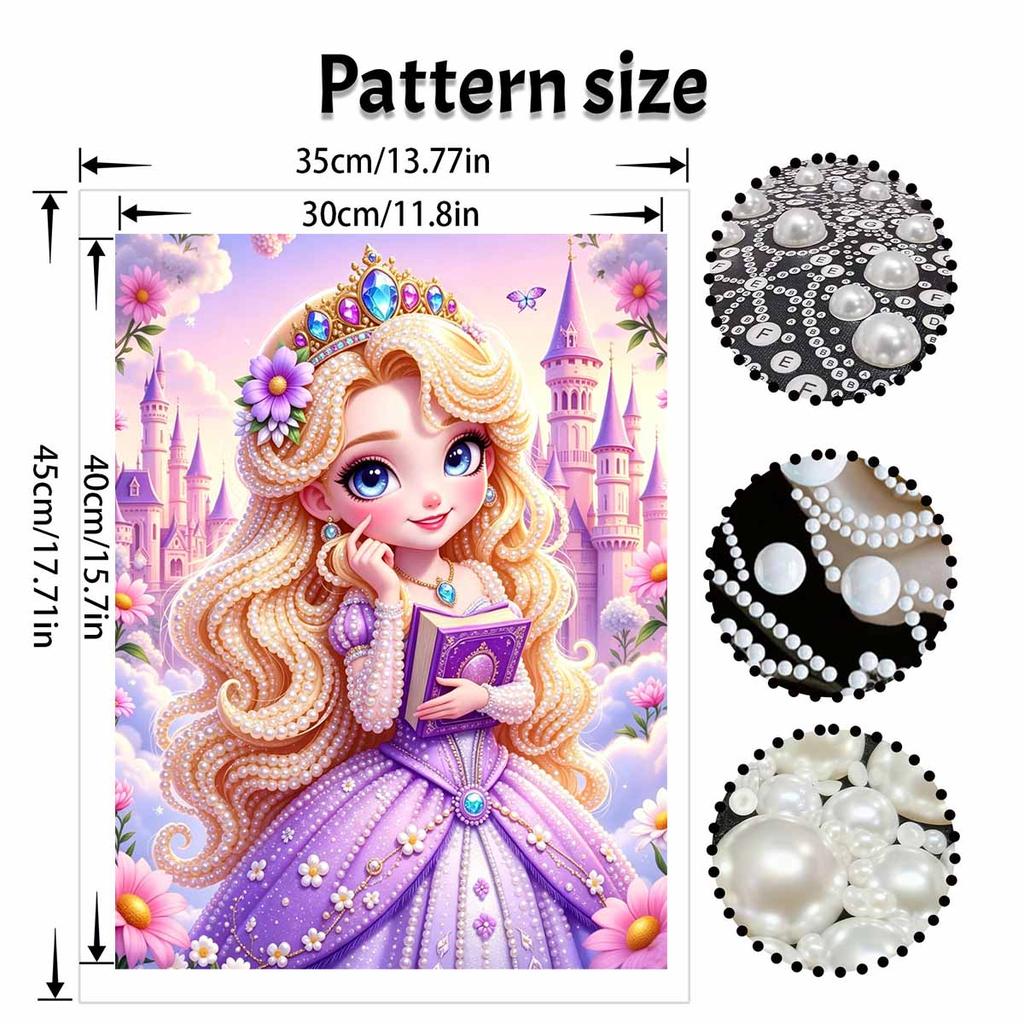 Disney Princess Pearl Painting Handmade DIY Pearl Art Painting Simple Living Room Hanging Painting Decoration
