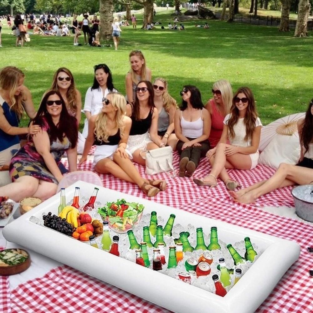 PVC Inflatable Serving Bar Multi-functional Pool Float Tray Summer Salad Tray Pool Party