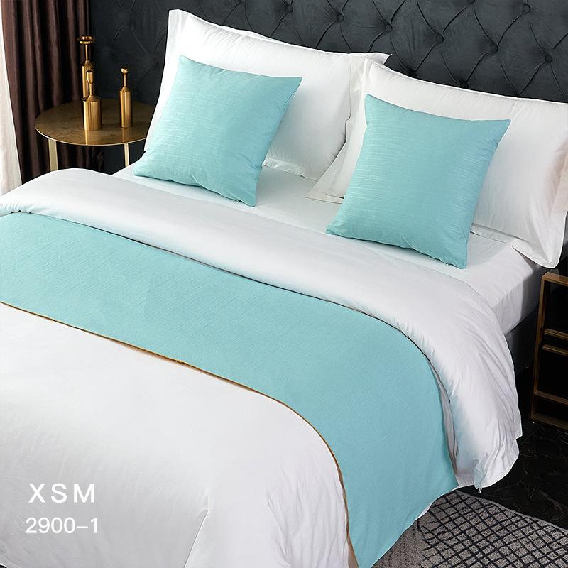 Скандинавские однотонные дорожки для кроватей, простота, хлопковые и льняные дорожки для свадебной комнаты, покрывало для флага на кровать, украшение для отеля, полотенце для хвоста кровати