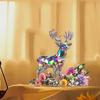 Красочные украшения в виде оленей, стоящее настольное украшение для дома, детской комнаты, домашнего стола, гостиной, деревянное украшение, декор для ресторана, магазина, фермерского дома L