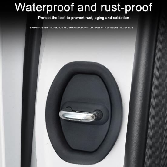 10 шт., автомобильные силиконовые дверные защелки, защитные чехлы, шумопонижающие универсальные, простые в установке, противоударные накладки, защитные накладки на дверные замки автомобиля