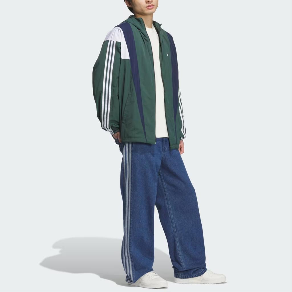 adidas Оригинальная ветровка с длинными рукавами, капюшоном, удобная, простая куртка, мужская куртка KS3553