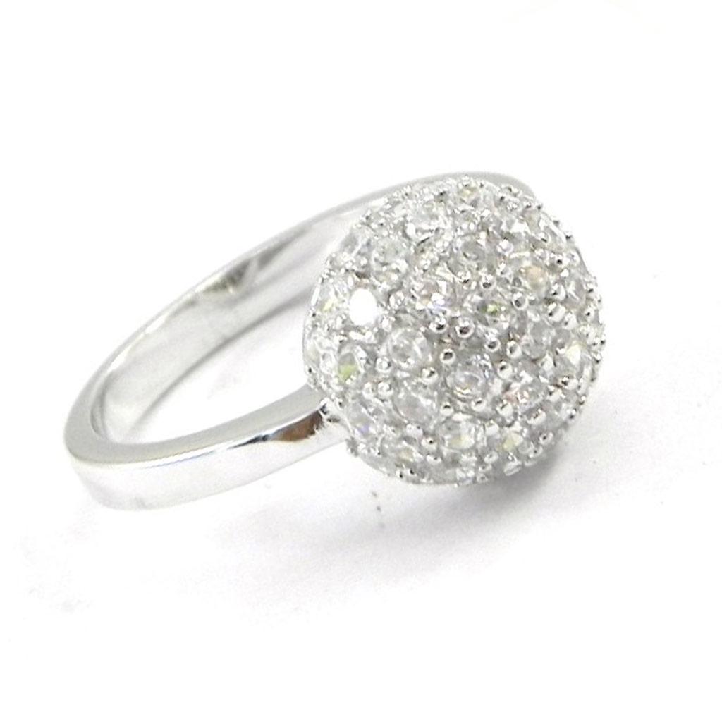 Silver Ring 'Jewels' White