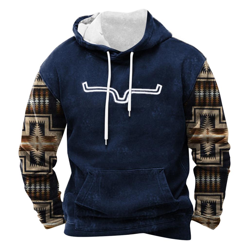 Fashion Print Loose Men's And Women's Long Sleeve Hooded Sweater