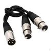 Acoustic XLR Female To Dual 2 Male Splitter Microphone