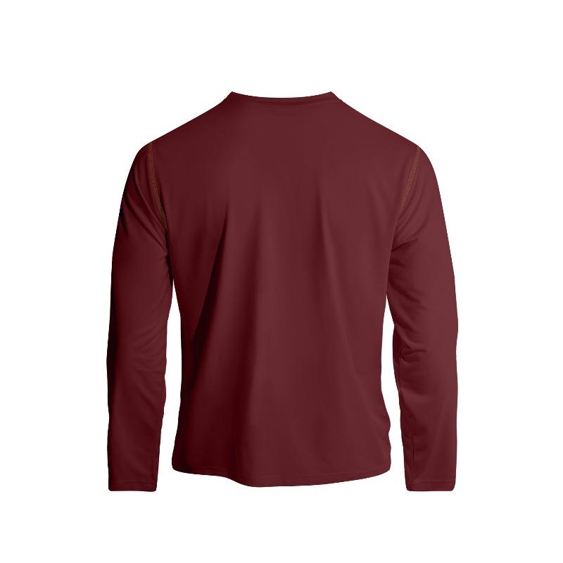 Men's Solid Color Stand Collar Henley Shirt, Long Sleeve Business Casual Sports Top, Spring Summer Daily Versatile Pullover T-Shirt