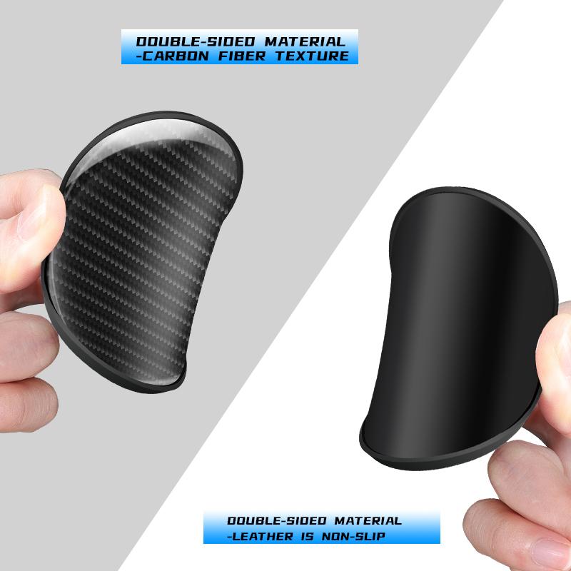 ZJH5 Carbon Fiber Texture Car Cup Coaster Non-Slip Waterproof Dustproof Cup Mat For Mercedes Benz A B C E S Class GLC GLA GLB GLE GLS