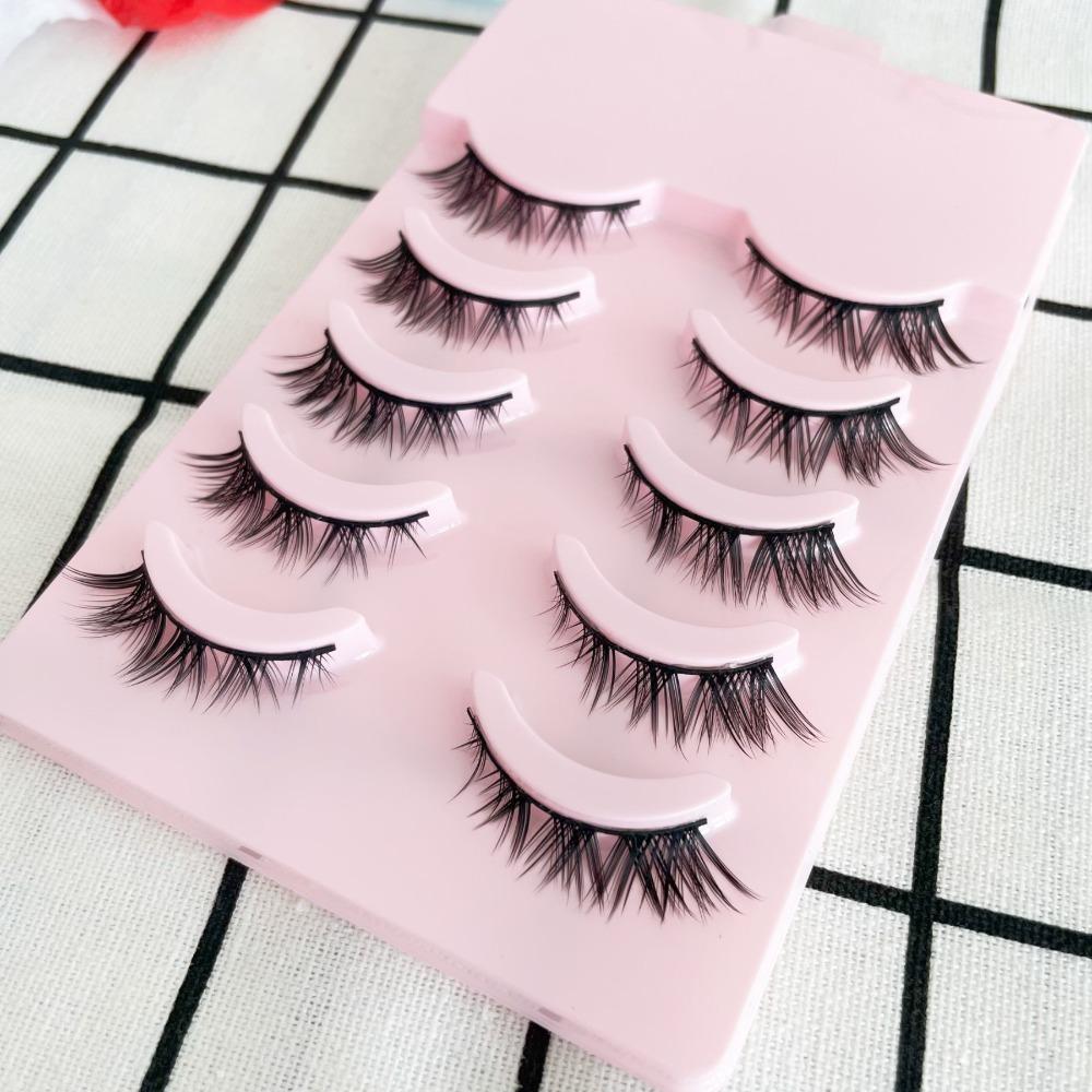 Handmade False Eyelashes Wispy Fluffy 3D Messy Fake Lashes Eye Makeup Tools