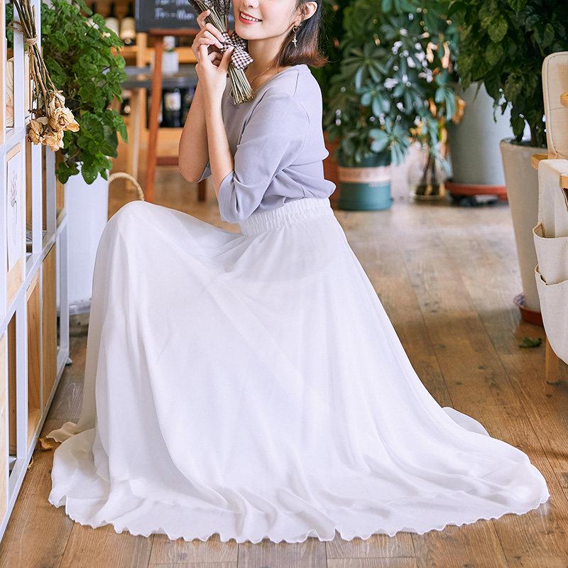 Юбка-свинг из двухслойного шифона 720° для современных бальных танцев и тренировок по квадратным танцам