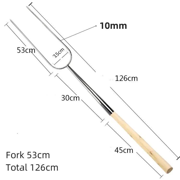 Big meat fork Extendable Roasting Sticks Stainless Steel BBQ Smores Skewers duck BBQ meat fork long large big roast chicken fork
