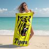 proof beach towel with Hanshin Tigers logo pattern - soft,absorbent,quick-drying,machine washable - perfect for swimming,camping,bathing