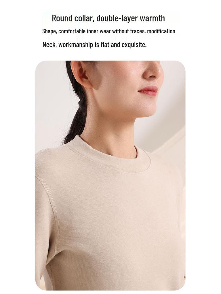 Женский теплый флисовый бархатный комплект термобелья - Утепленный, облегающий, 460 г с подогревом, пропитанный гиалуроновой кислотой зимний комплект