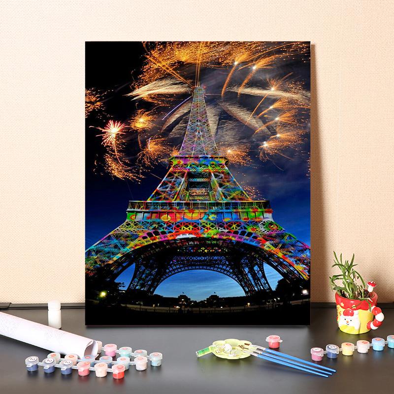 DIY Paint By Numbers Oil Painting Kit Canvas DIY Oil Painting By Numbers Wall Art Decorations for Home Gift Arts & Hobbies
