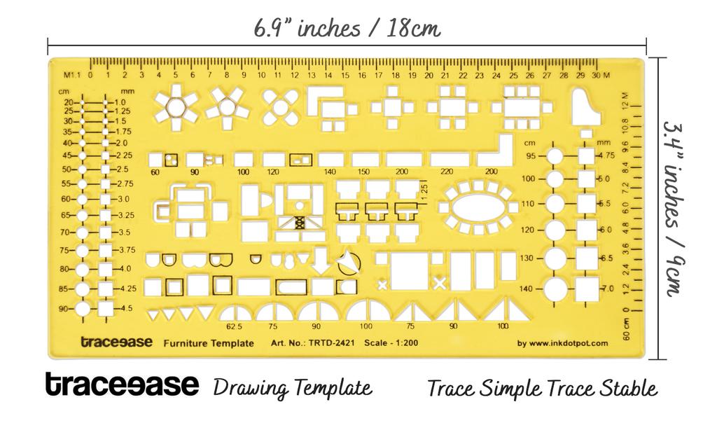 Traceease План дома, дизайн интерьера и шаблоны мебели для стола/раковины/дивана-инструменты для черчения-трафареты для мебели