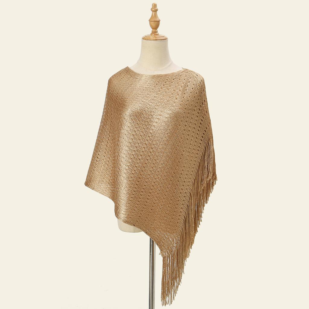 New Sparkling Metallic Scarf with Buckle Women Evening Party Shawl Gold Silver Shiny Shawls for Bridge Bridesmaid Wedding Wraps
