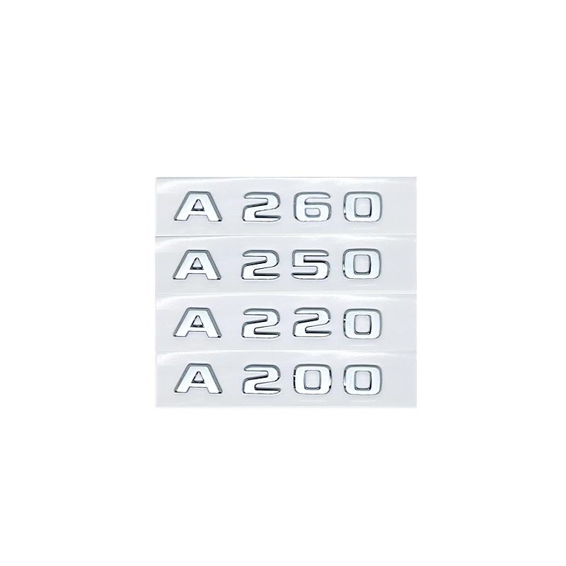 Letters A180d A200 A250 A260 A220d A35 A45 A63 4MATIC ABS Emblem for Mercedes Benz A Class W176 W177 Car Trunk Logo Sticker VU6