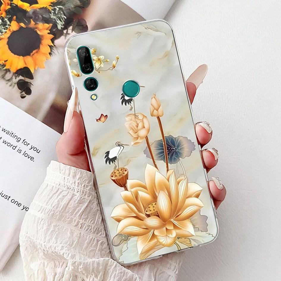 Чехол для Huawei Y9 Prime 2019 STK-L21 STK-L22 STK-LX3 Чехол Популярный Цветок Мягкий ТПУ Чехол для Телефона Для Huawei P Smart Z Y9 2019 Capa