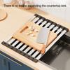 Retractable Drain Rack Strong Load-bearing Easy To Clean Foldable Countertop Dish Bowl Storage Rack Kitchen Sink Organizer