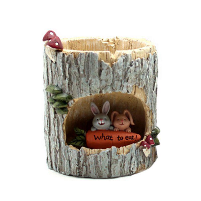 Милый цветочный горшок из смолы, горшок для сочных растений