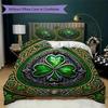 St. Patrick's Day Pattern Bedding uilt Set uilt Cover Pillowcase Home Decoration Birthday Gift (1 * duvet cover + 2 * pillowcase  without core)12