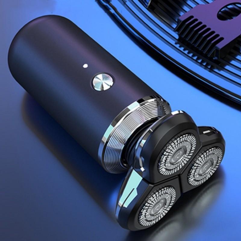 Полностью электрическая бритва, гель для душа, USB-зарядка, портативный стиль, бритва с тремя головками