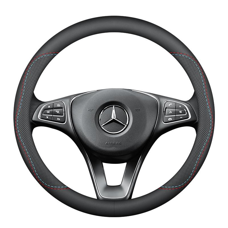 Кожаная накладка на руль автомобиля для Mercedes-Benz GLE S GLE GLS G GL CL ML R SL GLK 400 450 500 350 320 580 38см Аксессуары