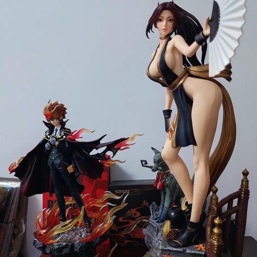 The King of Fighters 50 см / 19,68 дюйма Аниме Хинаты Огненный танец Фигурки Двухцветный dragon ballz ПВХ Фигурки Дикая Битва Игрушки Подарки
