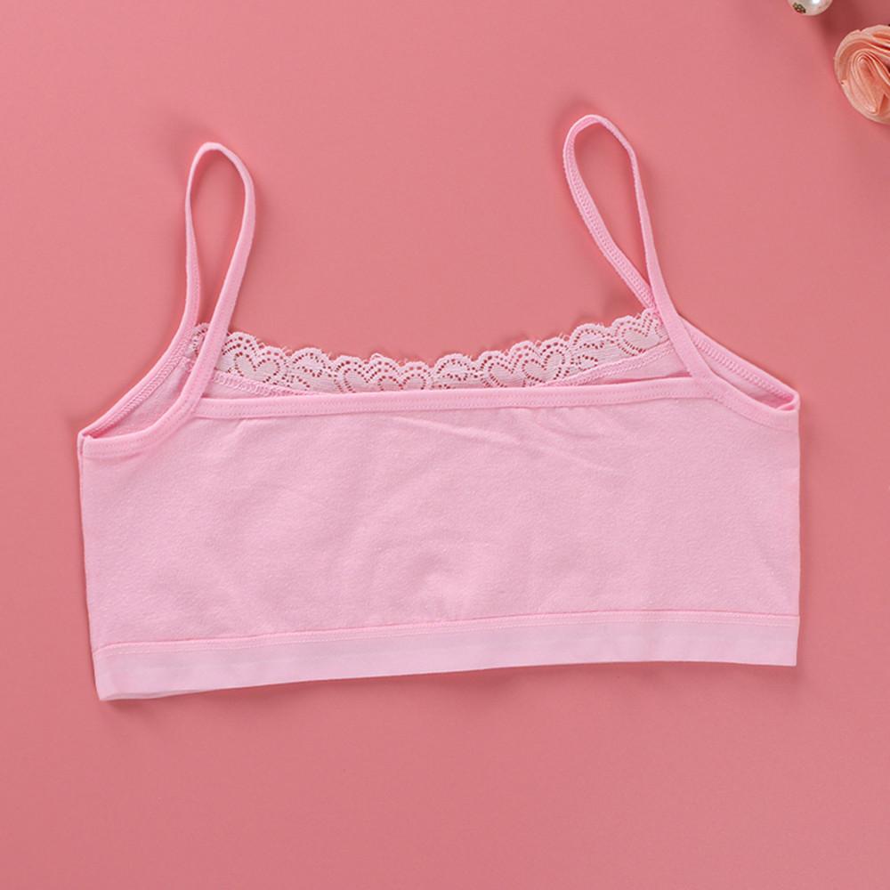 Girls Young Lace Bra Puberty Teenage Soft Cotton Underwear Training Bra Clothing