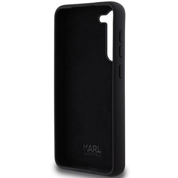 Karl Lagerfeld Силиконовый чехол Karl&Choupette Metal Pin для Samsung Galaxy S24+ - черный