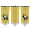 Snoopy Tumbler Mug Coffee Cup Convenience Store Cup Cold Insulation Water Bottle Direct Drinking Stainless Steel with Lid Portable Straw Character