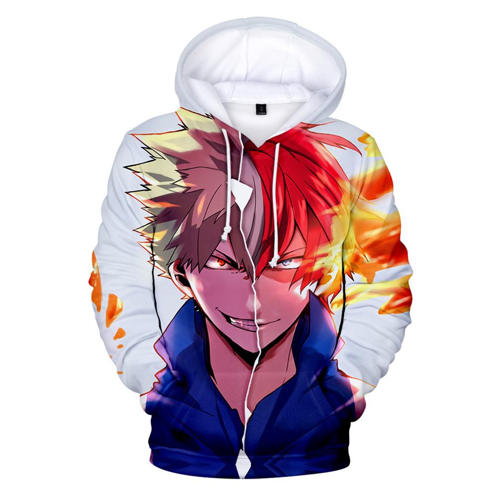 3D My Hero Academia Косплей Тодороки Аниме Толстовки Химико Тога Толстовки Boku No Hero Academia Izuku Midoriya Oversized Толстовка