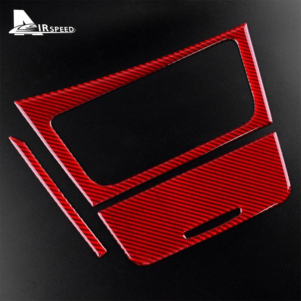 Для BMW 1 серии E81 E82 E87 E88 2008-2013 аксессуары из углеродного волокна, панель переключения передач автомобиля, боковая полоса, ящик для хранения, наклейка на раму