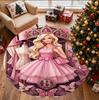 Barbie Pattern Round Rug, Indoor/Outdoor Mat, for Picnic, Gameroom, Bedroom, Office, Living Room, Home Decor Carpet, Birthday Gift